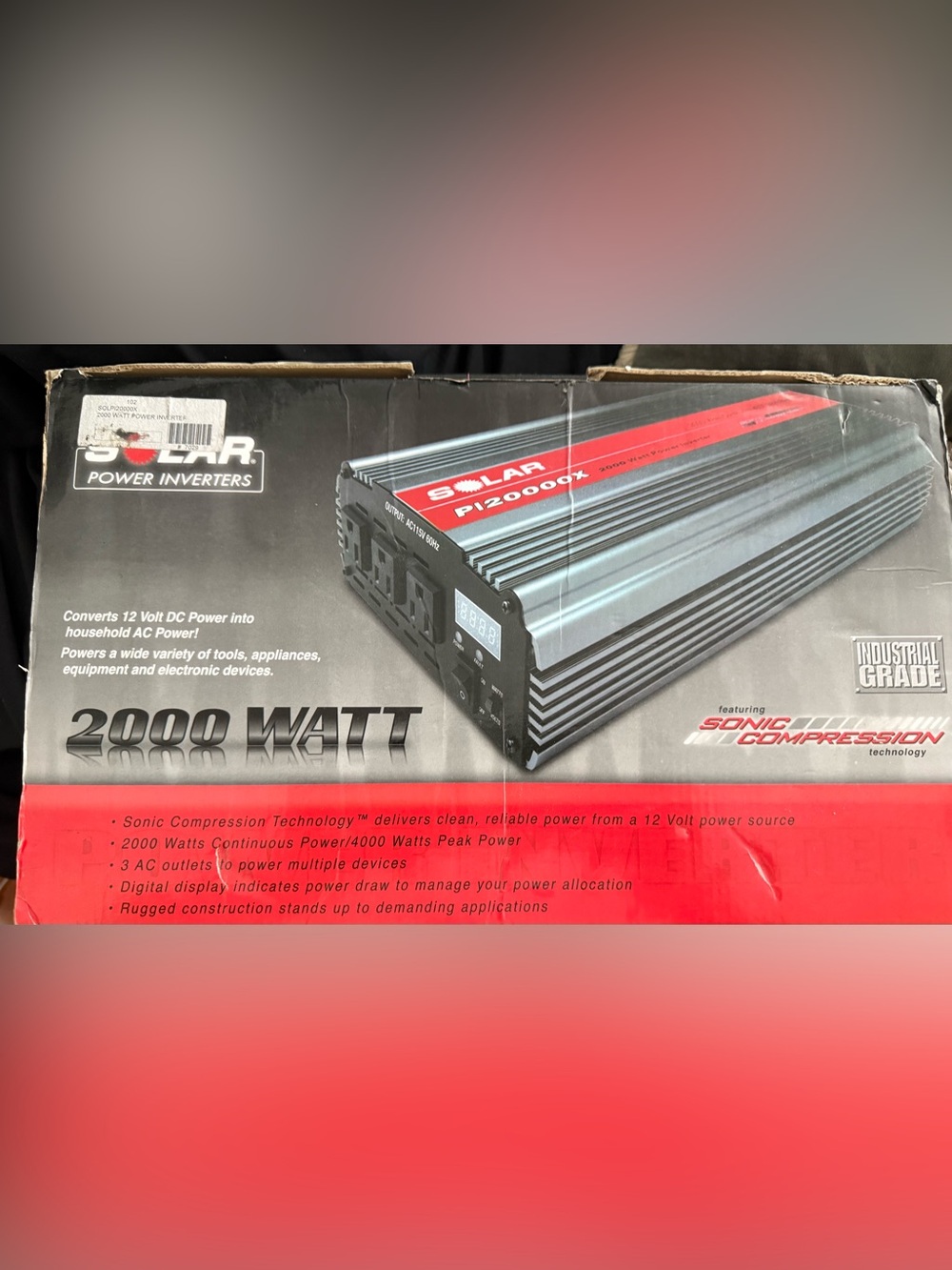 Car Power Inverter 2000W - Red/Silver
